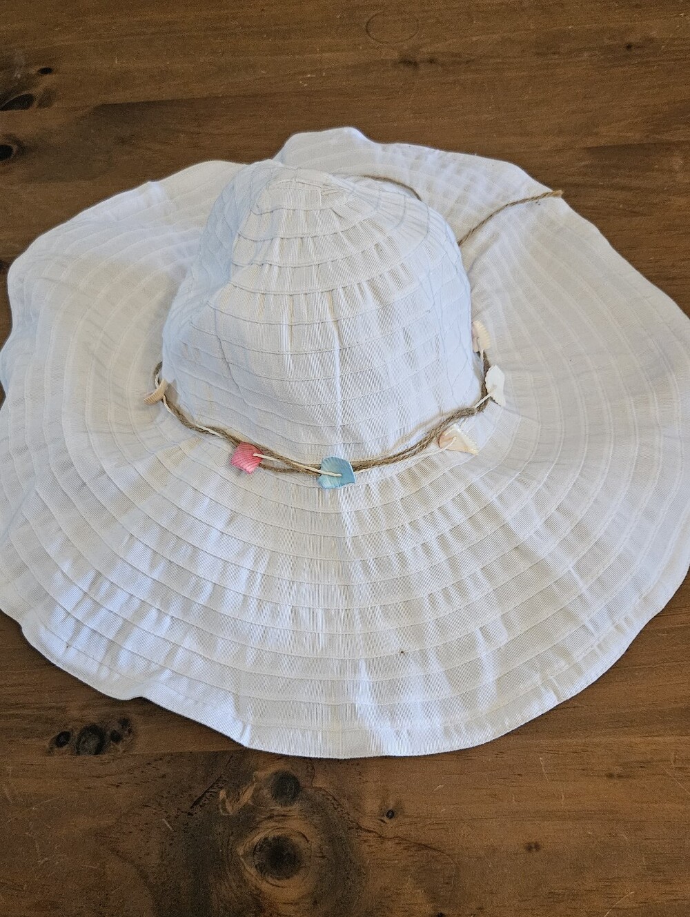 Panama Jack Sunhat Wide Brim With Shells Travel Beach